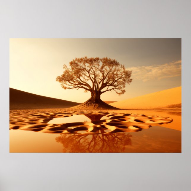 Póster Vida arbolada y naturaleza tranquila (Frente)