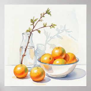 Póster Vida con acuarela - Naranjas