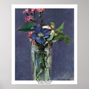 Póster Vida Con Flores De Manet Edouard