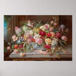 Póster Vida con flores por Hans Zatzka - poster