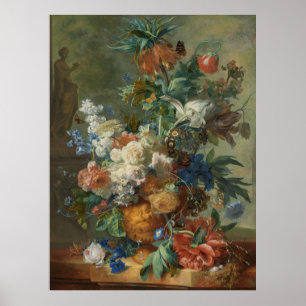 Póster Vida con flores por Jan van Huysum