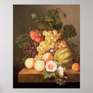 Póster Vida con fruta