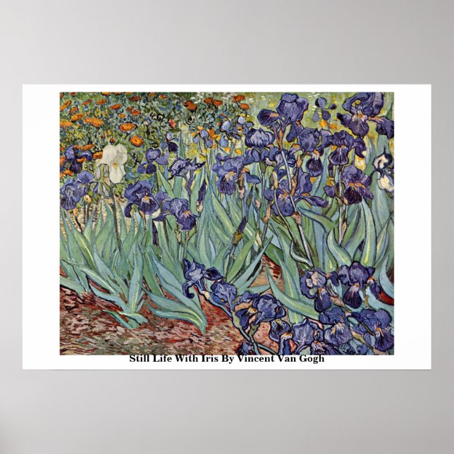 Póster Vida Con Iris De Vincent Van Gogh (Frente)