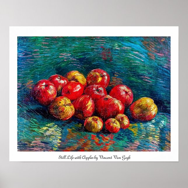 Póster Vida con manzanas de Vincent Van Gogh (Frente)