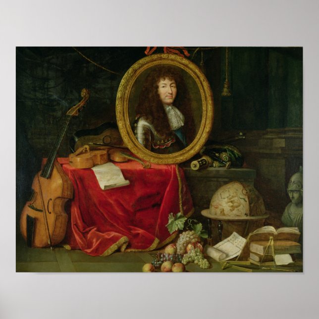 Póster Vida con retrato del Rey Luis (Frente)