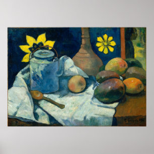 Póster Vida con tetera y fruta - Paul Gauguin