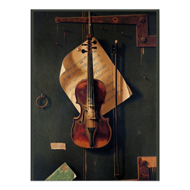 Póster Vida con violín, arte fino, (Anverso)