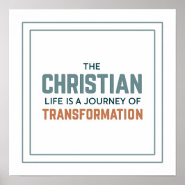 Póster Vida Cristiana Como Viaje De Transformación Limpia