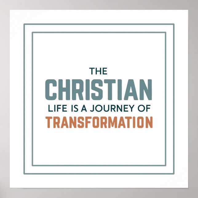Póster Vida Cristiana Como Viaje De Transformación Limpia (Frente)
