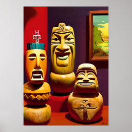 Póster Vida cubierta de Tiki, Ken Gage Art