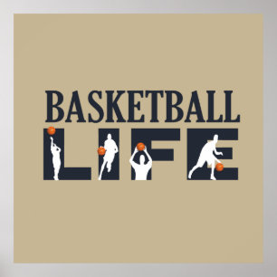 Póster vida de baloncesto