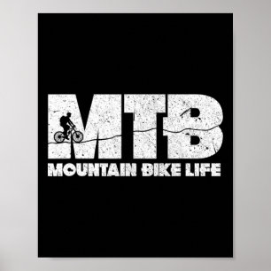 Póster Vida de bicicleta de montaña MTB en bicicleta cicl