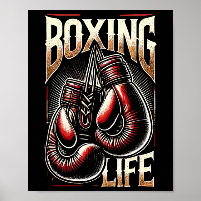 Póster Vida De Boxeo Para Boxeadores Profesionales Amateu (Frente)