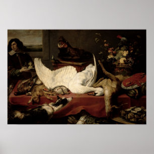 Póster Vida de caza y mariscos