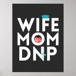 Póster Vida de enfermería Enfermera practicante mamá es