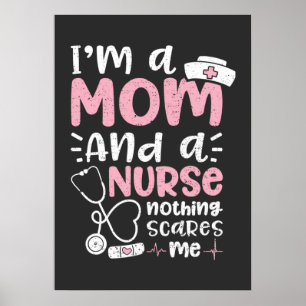 Póster Vida de enfermería Soy Mamá Y Enfermera