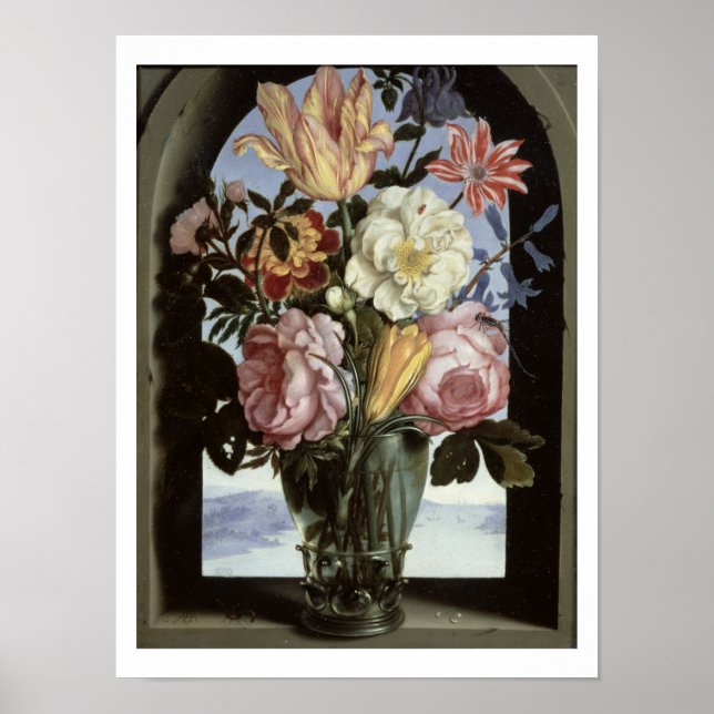 Póster Vida de las flores en un vaso de agua (Frente)