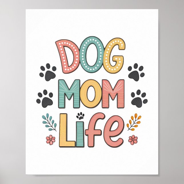 Póster Vida de mamá de perro - Colección absolutamente pe (Frente)