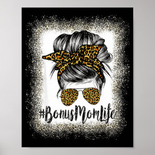 Póster Vida de mamá extra bandana de pelo gafas leopardo