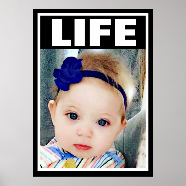 PÓSTER VIDA DE NIÑA INFANTIL AZUL PROVIDA (Frente)