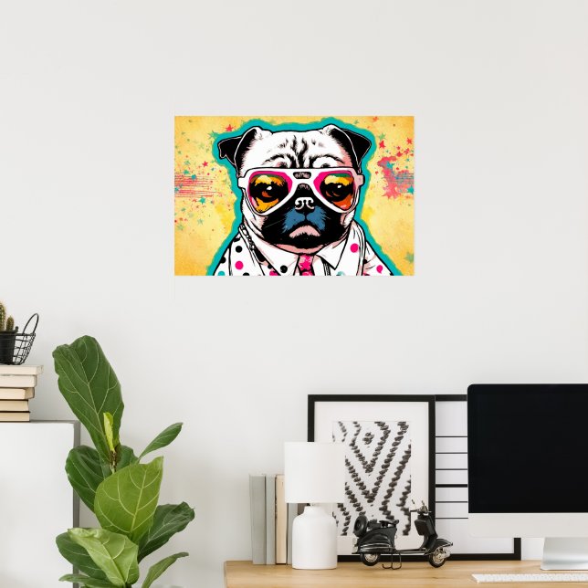 PÓSTER VIDA DE PUG (Oficina en casa)