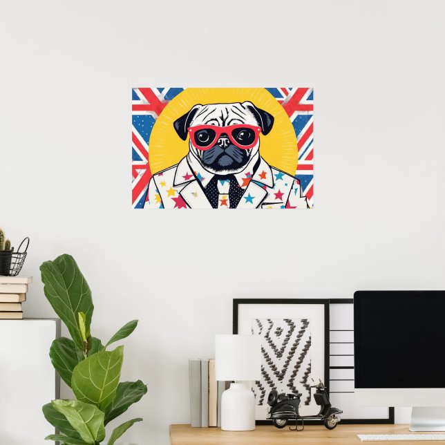PÓSTER VIDA DE PUG 13 (Oficina en casa)