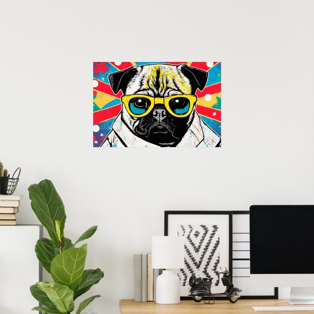 PÓSTER VIDA DE PUG 9 (Oficina en casa)
