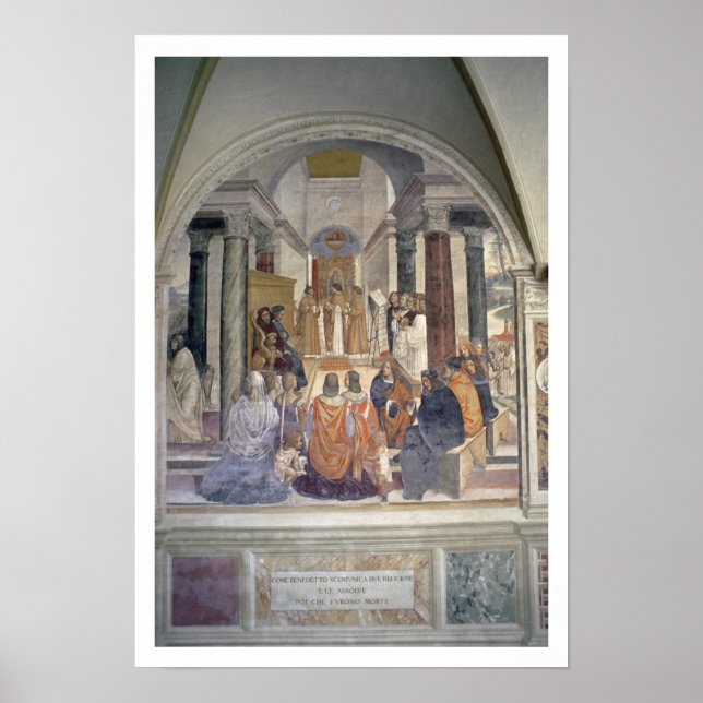 Póster Vida de San Benedicto (fresco) (detalle) (Frente)