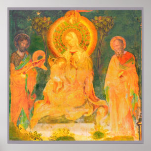 Póster Vida de Urbino de San Juan Bautista por Salimbeni