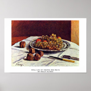 Póster Vida De Uvas Y Nueces Por Sisley Alfred