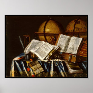 Póster Vida de "Vanitas" aún - Adán Bernaert (1665)