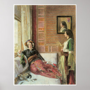 Póster Vida del Harem en Constantinopla, 1857