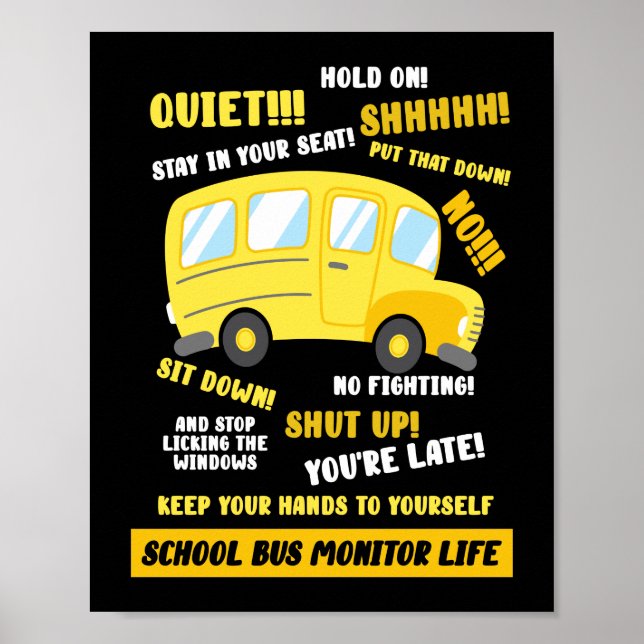 Póster Vida del monitor de bus escolar (Frente)