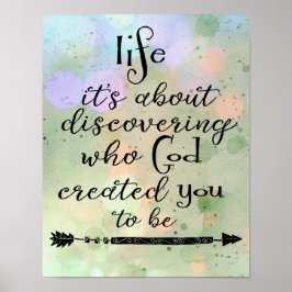 Póster Vida: Descubriendo quién te creó Dios para ser cit