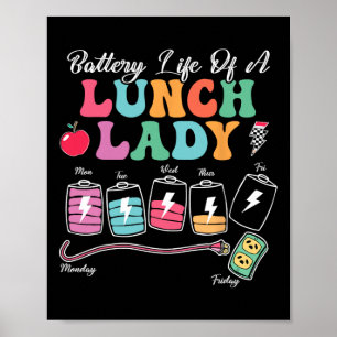 Póster Vida diaria de una señora del almuerzo escolar de