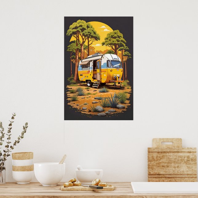 Póster Vida en el campamento (Cocina)