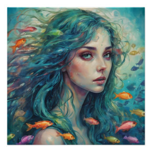 Póster Vida en un bol de peces no 15