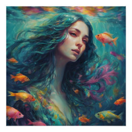 Póster Vida en un bol de peces no 16