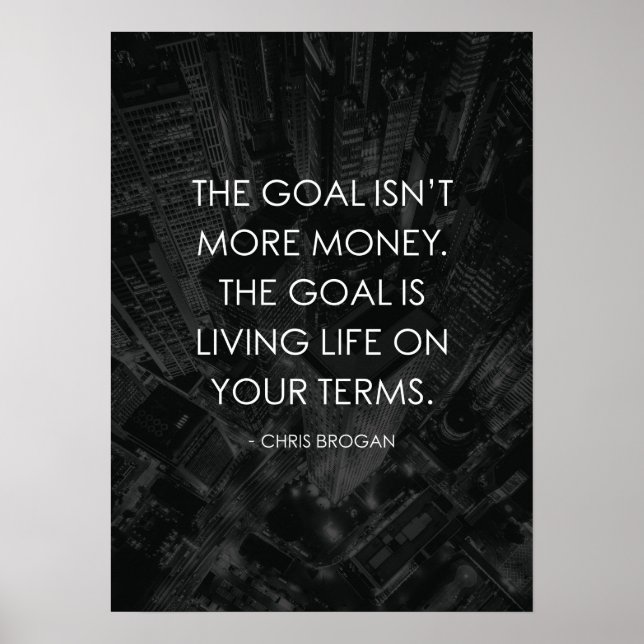 Póster Vida en vivo en sus términos (Frente)