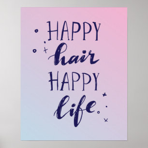 Póster Vida feliz del pelo feliz