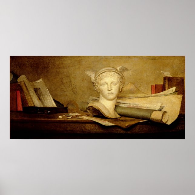 Póster Vida fija con atributos de las artes, 1765-66 (Frente)