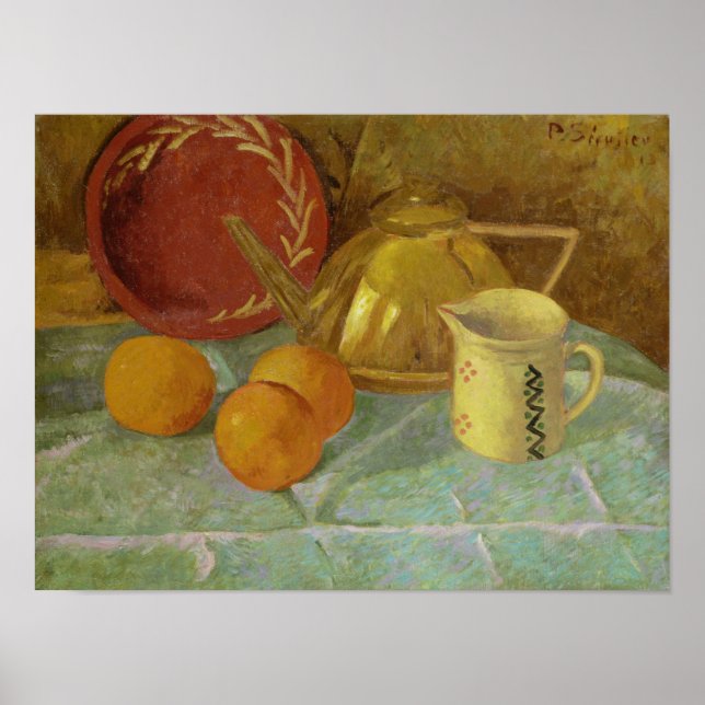 Póster Vida fija con fruta y jarra o (Frente)