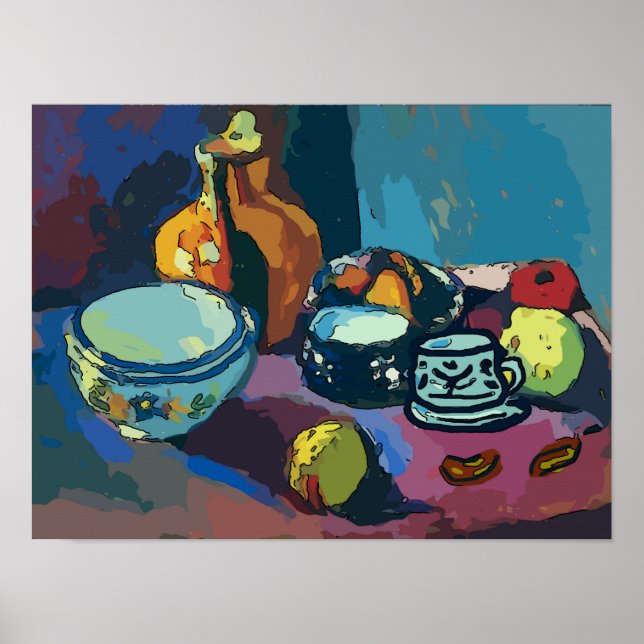 Póster Vida fija con fruta y nueces (Frente)