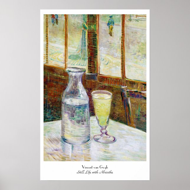 Póster Vida fija con pintura de Absinthe Vincent van Gogh (Frente)