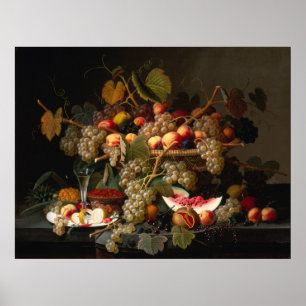 Póster Vida fija con Poster de frutas