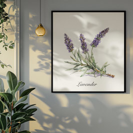 Póster Vida herbal: Lavanda, personalizable