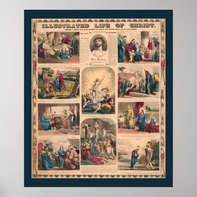 Póster Vida ilustrada de Cristo Poster de la litografía 1 (Frente)