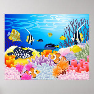Póster Vida marina hermosa