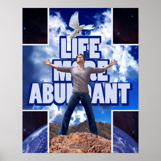 Póster Vida más abundante - 20 x 16 (Frente)