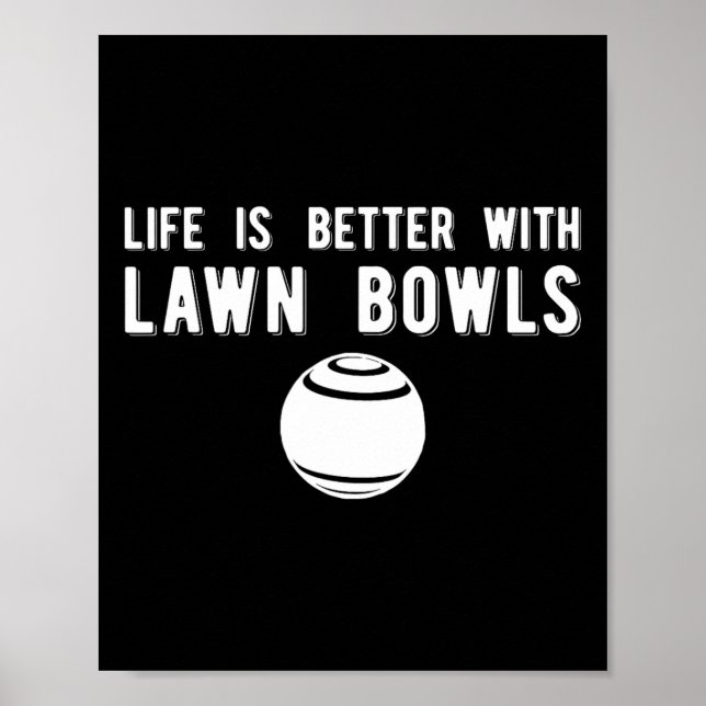 Póster Vida Mejor Bolos Sobre Césped Bolos  (Frente)